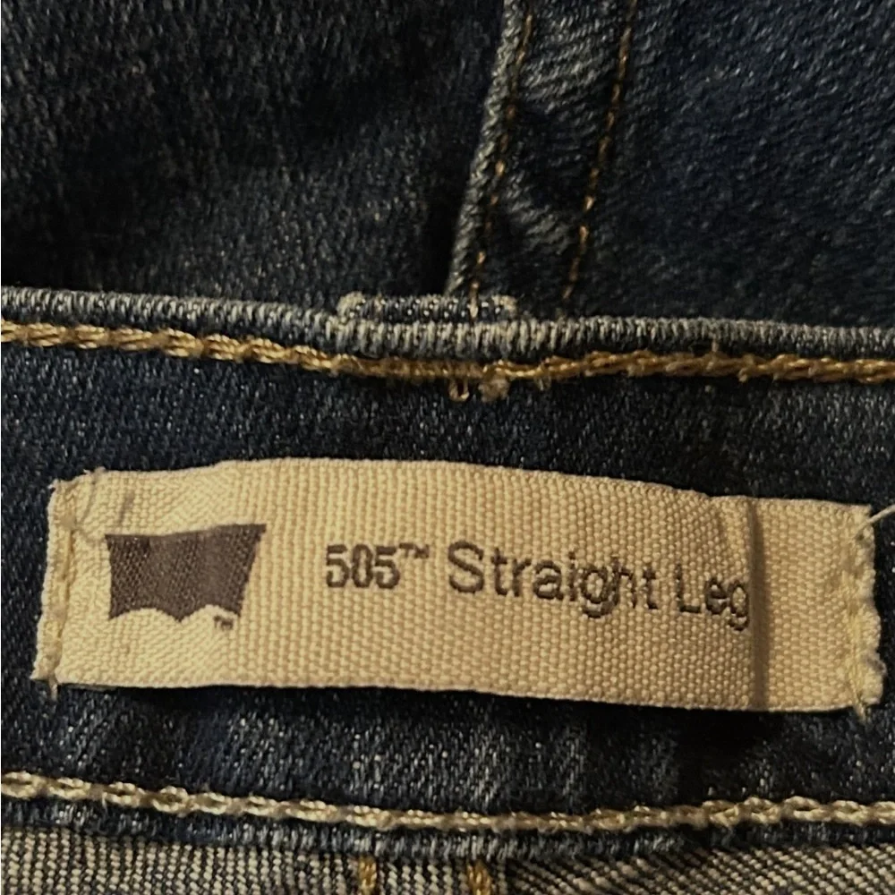 Levis 505 Straight Leg Jeans Womens Blue Medium Wash Denim 36X29 - Picture 7 of 8